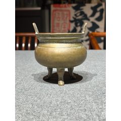 946 銅製　大明宣徳年製　龍紋香炉　時代物 大明宣德年制浮雕龙纹老铜香熏炉_铜炉_民俗老物件交易【7788红宝书】