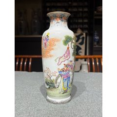 一个清代同治绿地粉彩八角碗_旧瓷器_聚古堂【7788旧书网】