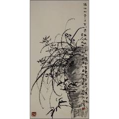 李源海，中国台湾籍岭南画派杨善深弟子《昙花图》国画书法古玩字画