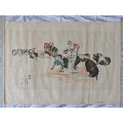 有裂）1989年盈盈一笑_宣传画_红色纸品行【7788旧书网】