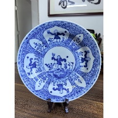 景德镇光明瓷厂青花彩玲珑【龙纹】盘四个_青花瓷_怀旧时光古玩店【7788