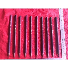 70年代库存，文峯山牌，手工刻字，湘妃竹笔杆，大兰竹画笔10支。-毛笔