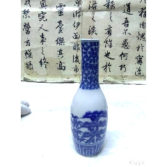 清代嘉庆缠枝花卉纹喜字罐（实价包邮）_青花瓷_御泓轩古玩玉器【7788
