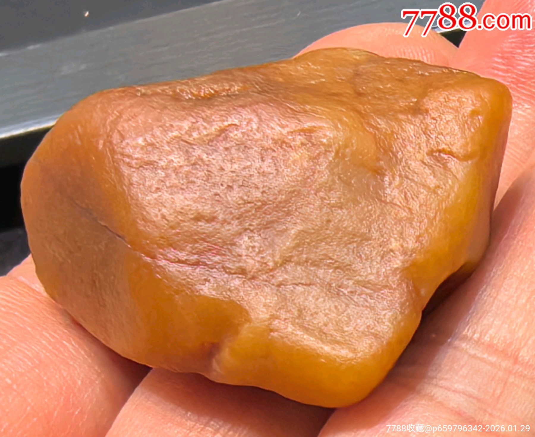 寿山石田黄石寿山田黄石有丝有皮有红筋格_寿山石_收藏未来【7788澄泥砚】