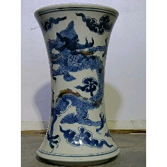 全品康熙青花仕女起舞折沿茶碗包老_青花瓷_七宝收藏无锡【7788旧书网】