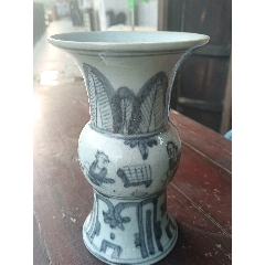 古玩旧藏清代青花八方莲花杯_青花瓷_贪睡小企鹅的店【7788旧书网】