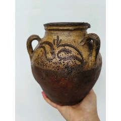 旧藏宋钧窑茄皮紫釉出戟尊！尺寸高26宽17价750_旧陶器_小张古典家具