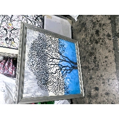 手绘厚布面油画《建国初期的毛泽东肖像》_油画原画_老虎头古玩店铺