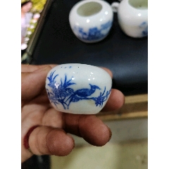 清中期青花山水人物长颈瓶_青花瓷_明清精品古玩店【7788旧书网】