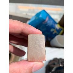 吴兆傑款寿山石瑞兽钮老印章，印文:昨夜西风凋碧树。独上高楼，望尽