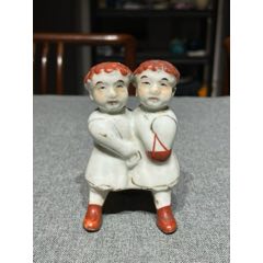 福建会馆游长子造粉彩福禄寿三星瓷塑_雕塑瓷/瓷雕_东来号【7788旧书网】