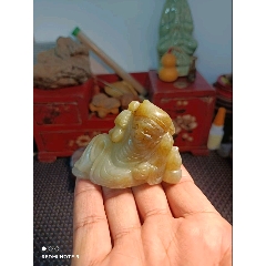 清代和田白玉雕童子坠_和田玉_老虎头古玩店铺【7788旧书网】