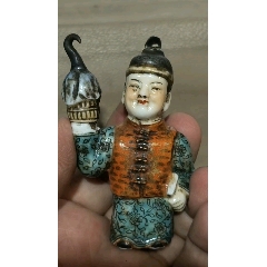 福建会馆游长子造粉彩福禄寿三星瓷塑_雕塑瓷/瓷雕_东来号【7788旧书网】