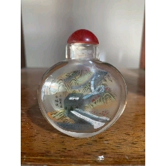 青花釉里红人物鼻烟壶，底款“康熙年制”_旧鼻烟壶_程饶金【7788旧书网】