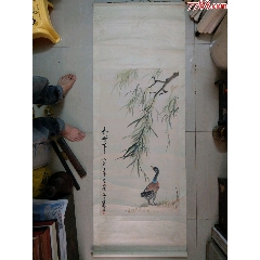 孙竹篱款～大写意花鸟作品_花鸟国画原作_苹果的书画店【7788旧书网】
