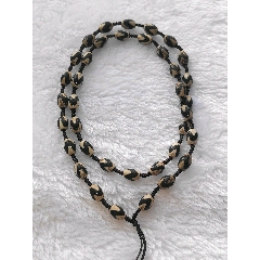 藏传满朱砂双天地多彩象雄天珠59.6*16毫米_天珠_珠颜不改【7788红宝书】