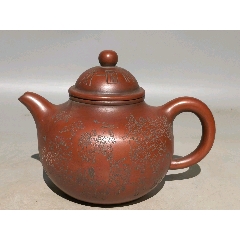 朱新亚制民国绿双腰线梅花壶_紫砂壶_砂轩的小店【7788旧书网】