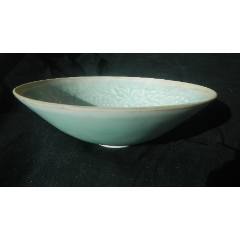 宋代影青瓷荷花芒口大茶盞-青白瓷/影青瓷-7788旧书网