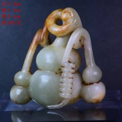 和田玉白玉如意福寿仙童玉牌_和田玉_图片价格_收藏价值_7788落地钟收藏