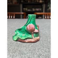 清代光绪仿康熙「虎皮三彩」文房水盂/水呈_花釉/窑变瓷_图片收藏_回收