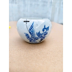 清代中期特大号缠枝莲青花粥罐_青花瓷_侯马老古董【7788旧书网】