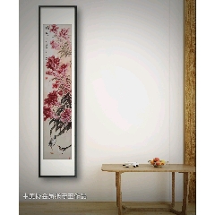 鹌鹑芭蕉纯手绘水墨书画李苦禅画心尺寸45*68_花鸟国画原作_珍品书画苑
