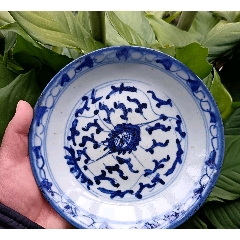 清代嘉庆缠枝花卉纹喜字罐（实价包邮）_青花瓷_御泓轩古玩玉器【7788