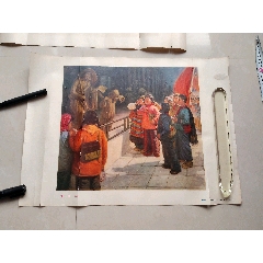 50年代杨柳青木版年画赵云截江夺阿斗_宣传画_红色纸品行【7788红宝书】