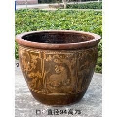 清代全品大画缸，画工精美的八骏图-水族用品-7788商城