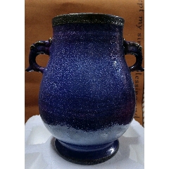 旧藏北宋钧窑紫玫红釉出戟尊尺寸：高27cm宽22.5cm_紫釉瓷_清山居【7788