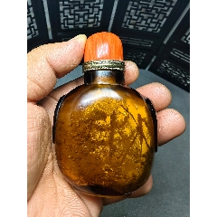 鼻煙壼 青花釉裏紅 清時代 康熙年製 唐物 青花釉里红人物鼻烟壶，底款“康熙年制”_旧鼻烟壶_程饶金【7788旧书网】