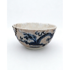 HB8581清中晚期缠枝牡丹青花马蹄缸_青花瓷_广东松古堂【7788旧书网】