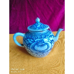 清青花缠枝莲香炉一个全品_青花瓷_姑苏城外桃花红【7788旧书网】