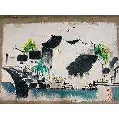 朝鲜人民艺术家姜勋英作“自画像”_油画原画_神彩朝鲜画廊【7788红宝书】