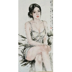伟人立轴画像高180宽70厘米_人物国画原作_文晴紫砂壶【7788收藏】