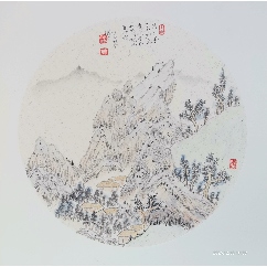 王国盛四尺山色空朦烟雨中_山水国画原作_品墨斋【7788红宝书】