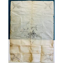 张大千（款），大幅泼墨中堂画《荷花图》国画书法古玩字画装饰挂画。纸