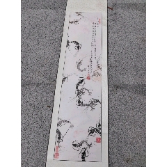 印刷】《宫本武藏枯木鸣鵙图》7212书画挂轴日本回流字画工艺画_花鸟