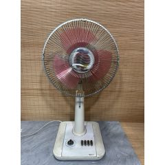 七八十年代东芝H-30PAP老台扇，昭和时期经典款，30cm蓝叶设计，金属网