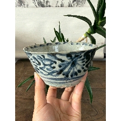 明宣德缠枝莲青花碗_青花瓷_村西刘富婆【7788旧书网】