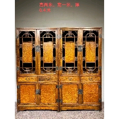 老黄花梨家具古董老木器清代海黄插屏风多宝阁博古架明清老家具_木架