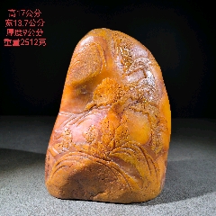 清代老寿山石白田黄印章【张照】款，尺寸2.5-2.2厘米重41.8克，包老保