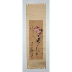 白石山人，民国时期《清江绿荫图》国画书法古玩字画回流装饰挂画。纸本