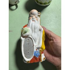 福建会馆游长子造粉彩福禄寿三星瓷塑_雕塑瓷/瓷雕_东来号【7788旧书网】
