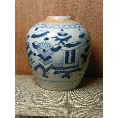 中国　香合　清朝時代　青華 清代青花双龙戏珠纹大香炉，-青花瓷-7788旧书网