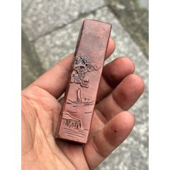 旧藏寿山石山水人物薄意随形印章(知)_寿山石印_鄂中收藏【7788旧书网】