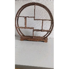 老黄花梨家具古董老木器清代海黄插屏风多宝阁博古架明清老家具_木架