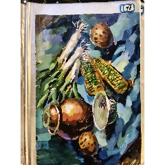 曙光初照_水粉/水彩原画_雅园纸品【7788铜炉收藏】