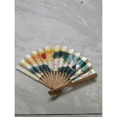 日本折扇昭和时期京都十松屋福井谨制武士扇御舞扇_其他扇子_老弄堂