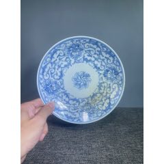 万扬堂陶艺青花瓷杯2只一对合售（口径55mm，高80mm）_青花瓷_三缘轩